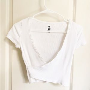 White Pacsun Wrap Top